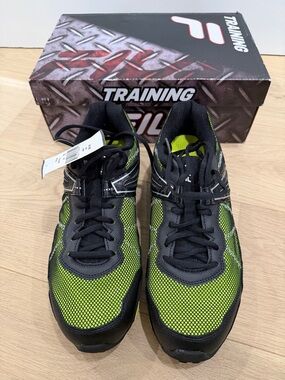 Fila Overture Men’s Sneakers New in Box Green and Black, Size 10